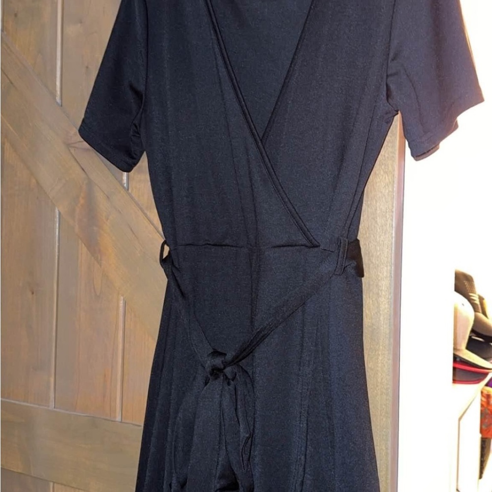 Elegant Black Wrap Dress